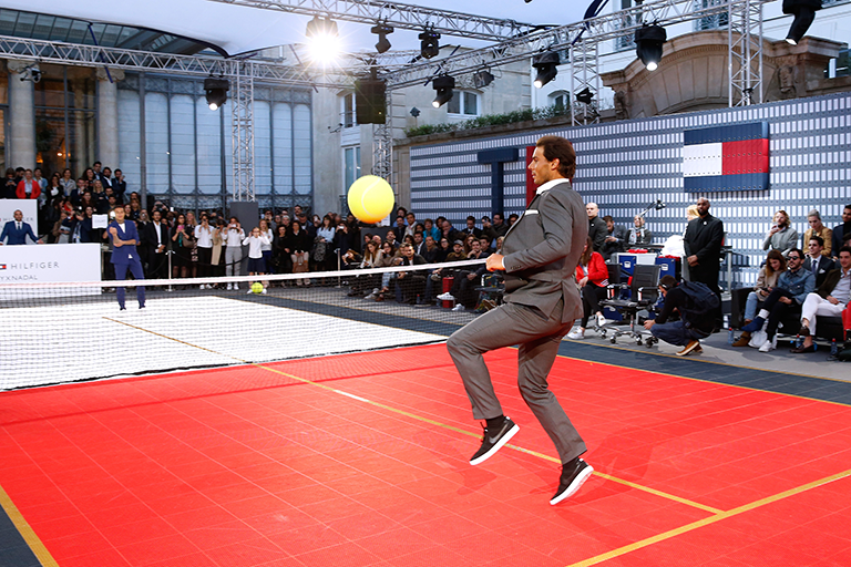 Rafael-Nadal-and-Gregory-van-der-Wiel-playing-at-the-TommyXNadal-event-in-Paris
